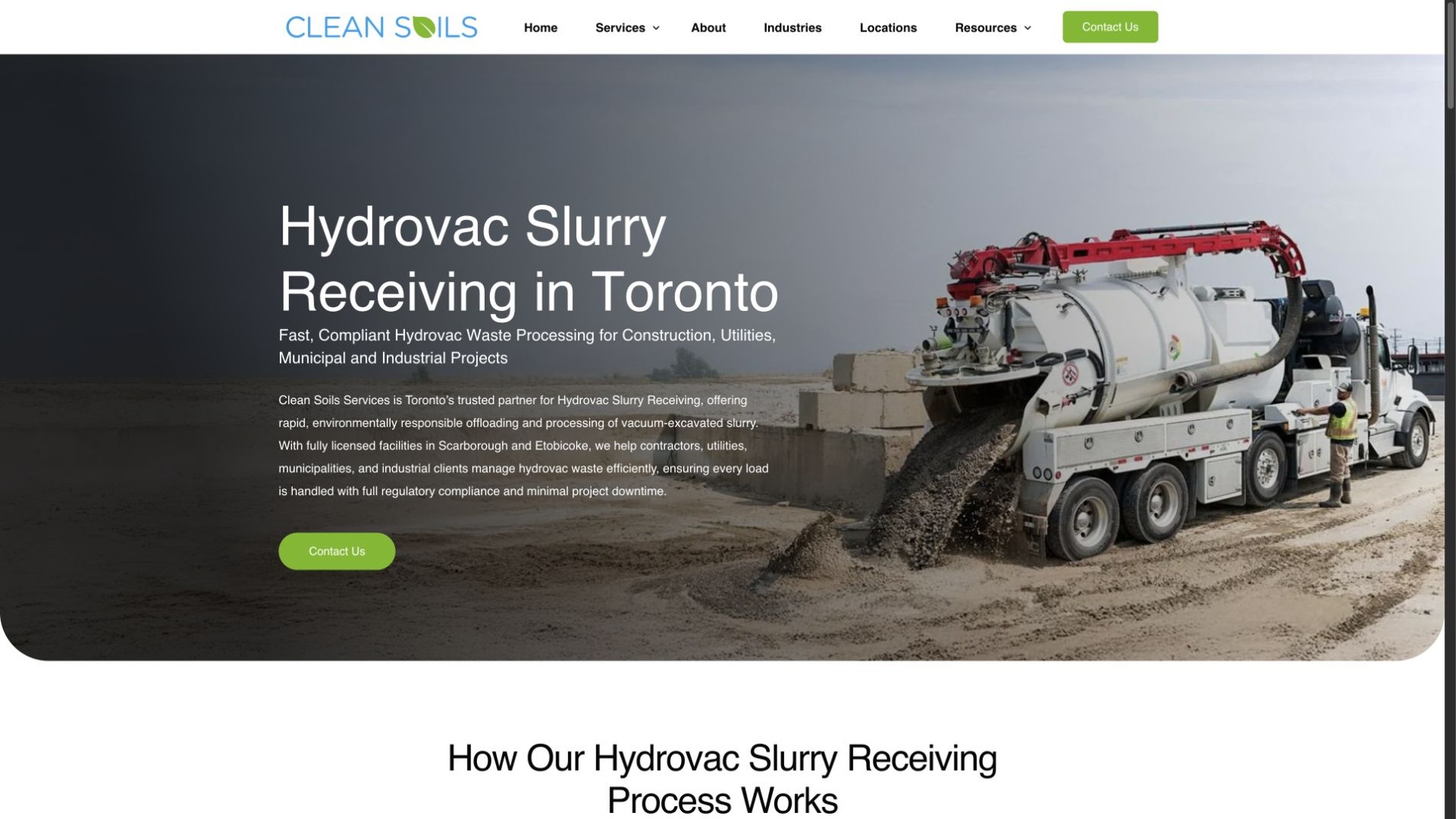 Clean Soils Services — Hydrovac service details